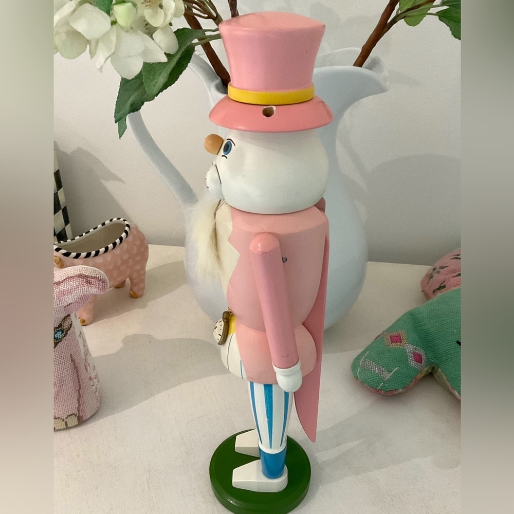 Erzgebirge Easter Rabbit Nutcracker 12.5” Pastel German Wooden Vintage Rare - Picture 10 of 11